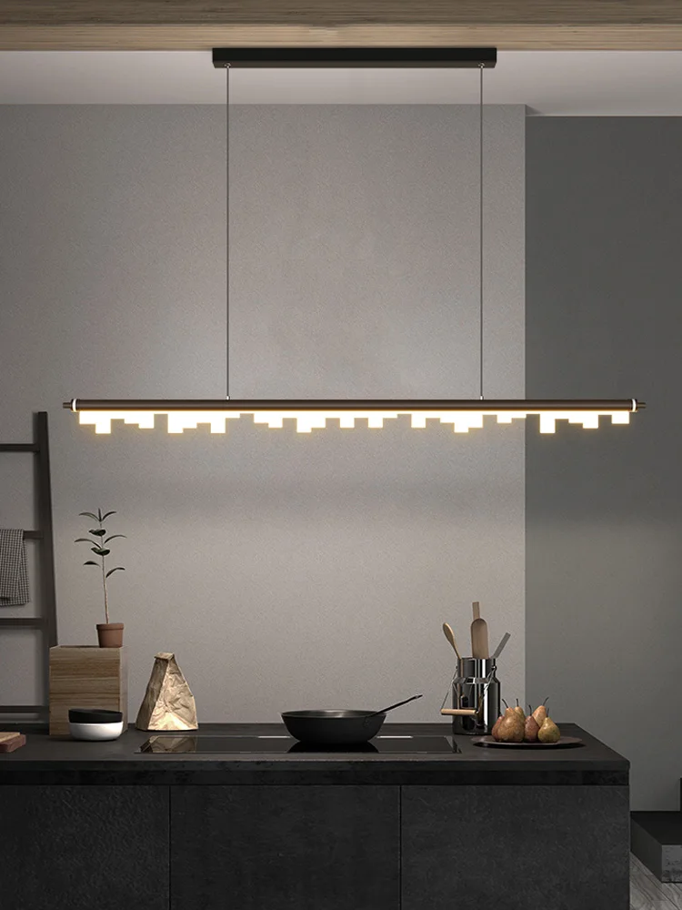Dining room pendent lamp kitchen island light long linear For home bar t... - $155.52+
