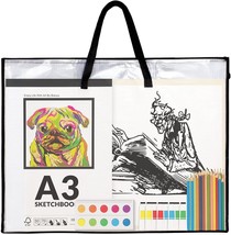 SUNEE 19x25 Art Portfolio Bag Artist Supply Organizer with Handle Zippered  - $340.78 MXN