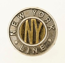 Vintage Metal Uniform Shank Button New York Line Transit Employee 14MM - £15.56 GBP