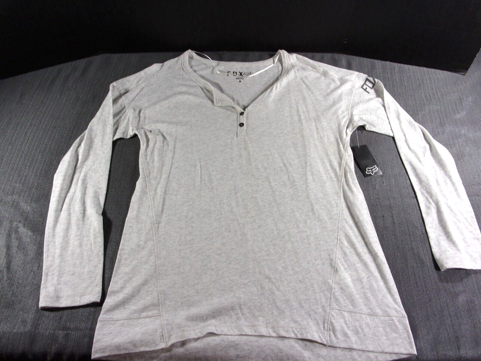 NWT STYLISH DESIGNER FOX GRAY MEDIUM LONG SLEEVE SHIRT - $22.94