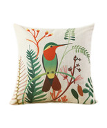 home decorative bird pattern imitation linen sofa back cushion bedding p... - £11.08 GBP