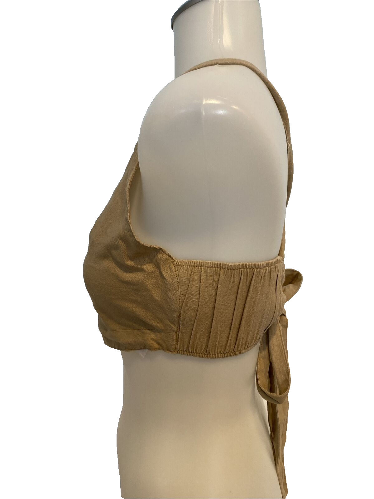 Loft Halter Tank Top Keyhole Closure Fully Lined Size Small Chico's  Oatmeal-Colored Tank Top With