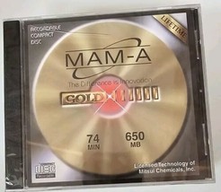 6 Ea MAM-A (Mitsui) GOLD Lifetime  74-Min Archival CD-R&#39;s New Sealed - $19.79