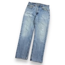Vintage 90s Levi&#39;s 505 Jeans Faded Light Blue Distressed Fits 32x30 Made... - £38.92 GBP