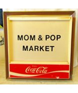 Vintage Coca-Cola Mom &amp; Pop Market 21&quot; Square Double Sided Lighted Sign - $6,567.06 MXN