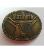 Vintage Marlboro Solid Brass Belt Buckle Philip Morris, Inc.1987 - €28,64 EUR
