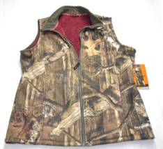Field and Stream Mossy Oak Camo Women&#39;s Fleece Lined Hunting Vest Size L... - $39.99