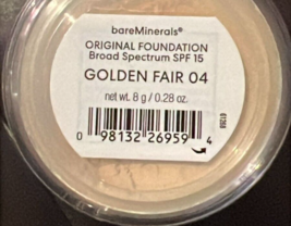 BareMinerals Original SPF 15 Foundation 8g / 0.28oz - Golden Fair 04 - $28.22