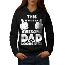 Wellcoda Awesome Dad Cool Funny Father Womens Hoodie - $40.49