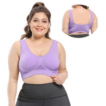 2 pieces Bras For Women Plus Size Woman Bra Underwear style3 purple L - £7.95 GBP
