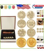 Elegant 7-Piece Wax Seal Stamp Set with Removable Heads - Crafting Perfe... - $50.34 CAD