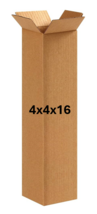 4&quot; x 4&quot; x 16&quot; CARDBOARD BOX - 200 lb - SINGLE BOX - TALL - $2.85