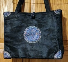 All Over Print Tote Bag  - Vintage Asian Silk Design By Zi Jin Long 15x12&quot; - £27.61 GBP