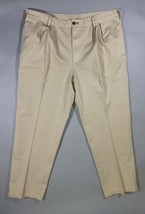 Orvis Ultimate Beige Cotton Pleated Cuffed Pants Twill Trousers 97H1, 40x31.5 - £18.21 GBP