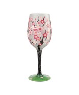 Lolita Wine Glass Cherry Blossom 15 oz 9&quot; High Gift Boxed Collectible 60... - £30.89 GBP