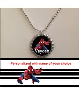 Spiderman personalized necklace with name of your choice great stocking stuffers - $10.40 CAD