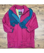 Vintage 80s 90s London Fog 8 RARE Ski Jacket Puffer Pink Green Neon Wome... - $47.24 CAD