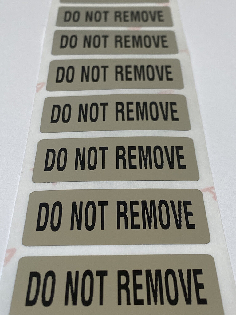 [QTY 100] 1.75 X .75 Inch Tamper Evident Void Chrome Labels DO NOT REMOVE - $10.99