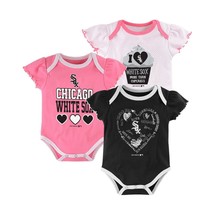 NWT Major League Baseball MLB Chicago White Sox Girl Onepiece  Bodysuit 3 Pc Set - £23.97 GBP