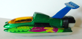 1998 Matchbox HYDROPLANE H495 Green 1:70 Diecast 2 7/8&quot; BOAT w Blue Pink... - £9.24 GBP