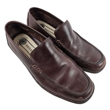 Rockport Mens Shoes Size 10M Brown Leather Loafers Slip On Classic Dress - £20.70 GBP