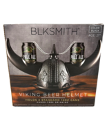BLKSMITH Viking Beer Helmet Black Holds 2 Standard 12oz Cans - $14.84