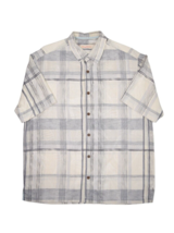 Tommy Bahama Silk Shirt Mens L Plaid Short Sleeve Button Up Beach Lounge Camp - £19.30 GBP