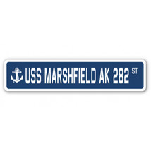 4 x 18 in. A-16 Street Sign - USS Marshfield AK 282 - $24.48
