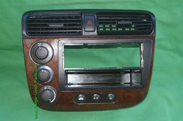 01-05 Acura EL Honda Civic Radio Bezel AC Control Dash Vents WoodGrain Trim