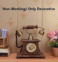Vintage Collection Non - Working/Decorative Telephone with Wooden Carving Works - £78.94 GBP
