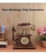 Vintage Collection Non - Working/Decorative Telephone with Wooden Carvin... - £77.86 GBP