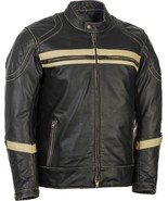HIGHWAY 21 Motordrome Leather Motorcycle Jacket, Antique Black, Small - $397.67 CAD