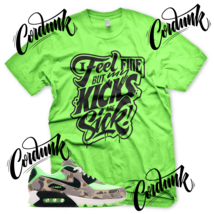 New Green SICK KICKS Sneaker T Shirt for Air Max 90 Ghost Green Duck Camo Neon  - £20.31 GBP+