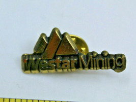 Westar Mining Mine Logo Collectible Pin Pinback Button Gold Vintage - $13.76