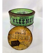 Vintage Simoniz Kleener. Wax Can With Paper Label Top Automobile Adverti... - $571.18 MXN