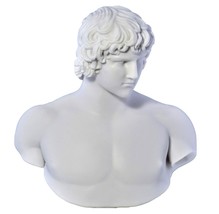 Antinous Emperor Hadrian&#39;s Lover Bust Greek Statue Sculpture Cast Marble... - £92.09 GBP