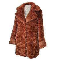 Terry Lewis Orange Faux Fur Coat Size XS - $94.05