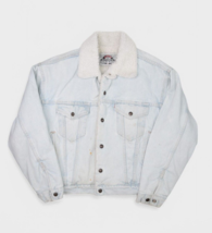 Vintage Levis Jacket Mens S Denim Trucker Sherpa Lined Light Wash Made in USA - £48.53 GBP