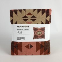 Ikea Fransine Pillow Cushion Cover Wool Blend 20&quot;x20&quot; Southwest Brown/Pi... - £21.66 GBP