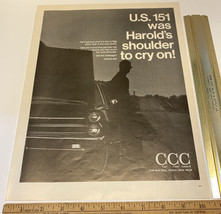 Vintage Print Ad Car Care Council CCC US 151 Ephemera 1969 13.5&quot; x 10.25&quot; - £6.98 GBP