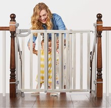 NEW Summer Banister &amp; Stair Safety Wood Extra Wide Gate Gate 33&quot; - 46&quot; B... - $77.22