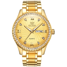  OLEVS 5565 Quartz Watch, Shiny Rhinestones, Date, Night Lights, Waterpr... - £38.32 GBP