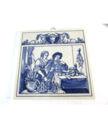 DELFT HOLLAND PILL TILE APOTHECARY THE HERBALIST BURROUGHS WELLCOME CO L... - $13.44 CAD