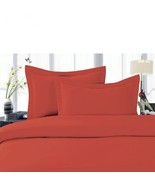 Yves Delorme Triomphe Coral Queen Sheet Set 4PC Orange 100% Cotton Satee... - $380.00