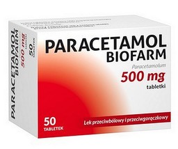Paracetamol Biofarm 500 mg, 50 tablets pain fever reliever - $21.00
