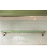 Vintage Jadite Retro Green Towel Rod Hanger With Brackets 18in Art Deco ... - £51.34 GBP