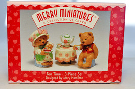 Hallmark: Tea Time - 3 Piece Set - Merry Miniatures Collection - £10.89 GBP