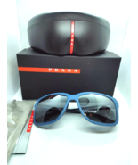 Prada mens polarized sunglasses sps 03TS blue frame gray lenses - £154.71 GBP