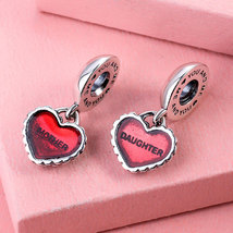 925 Sterling Silver Piece of My Heart Mother/Daughter Dangle Charm Bead - £14.74 GBP