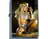 Pin Up Cowgirls D13 Flip Top Dual Torch Lighter Wind Resistant - £13.25 GBP